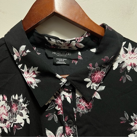 Addition Elle Michel Studio Lightweight Buttondown Floral MIDI Dress Size 20 - Picture 5 of 11